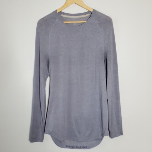 Lululemon Men's Light Grey Tech shirt with rounded bottom hem Size NOT MARKED - Picture 3 of 7